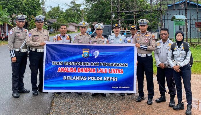 Satlantas Polres Lingga Terima Tim Asistensi dan Monitoring Daerah Rawan Laka Lantas Dari Ditlantas Polda Kepri