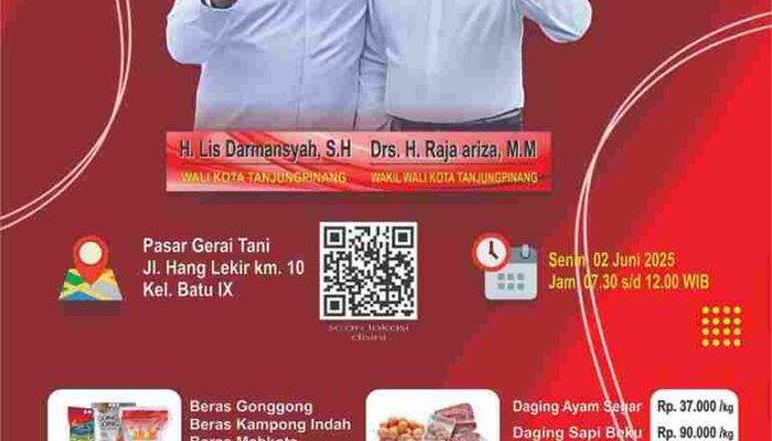 Pemko Tanjungpinang Gelar Pasar Murah, Warga Dapat Sembako Dengan Harga Terjangkau dan Pemeriksaan Kesehatan Gratis