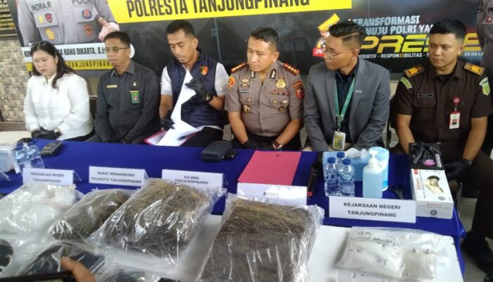 Polresta Tanjungpinang Musnahkan Barang Bukti Narkotika, Tegaskan Komitmen Berantas Narkoba