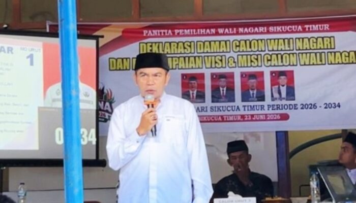 Pemilihan Wali Nagari Sikucua Timur, Calon Wali Nagari Sikucua Timur, Mudawar S.I.P No Urut 1 Paparkan Visi dan Misi